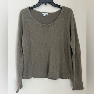 James Perse Standard Cropped Raglan Pullover Women’s 3 /L Sweatshirt-Style Top